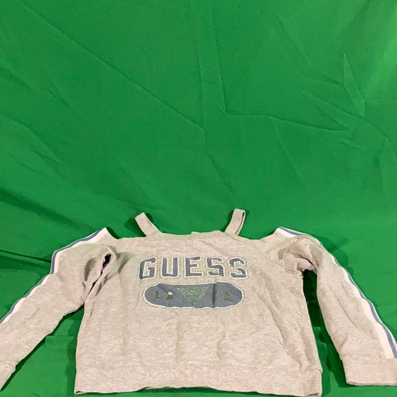 Guess sz 12 girls cold shoulder sequin sweater - Picture 1 of 4